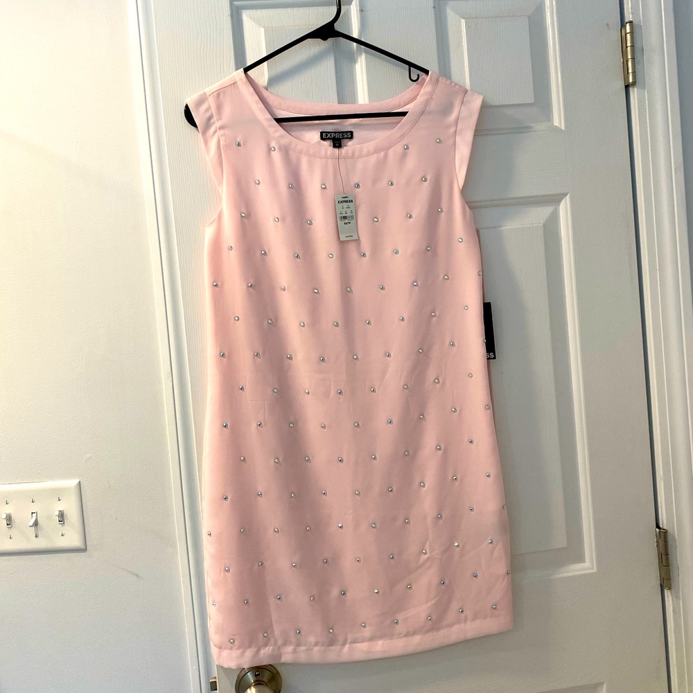 Express Rhinestone Studded Shift Dress - Picture 3 of 6